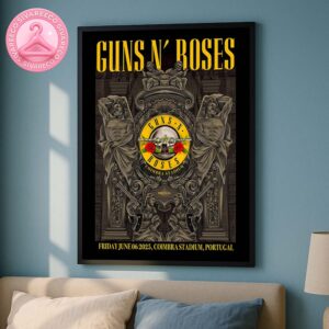 Guns N Roses Live Show Poster For Portugal At Coimbra Stadium On Friday June 6 2025 Home Decor Poster Canvas