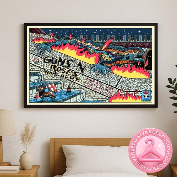 Guns N Roses Show On June 9th 2025 At Estandi Olimpic In Barcelona Spain Home Decor Poster Canvas
