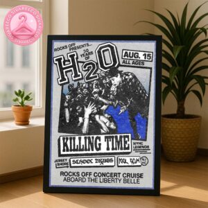 H2O 30 Years Of H2O Music Show Poster In New York City NY Aboard The Liberty Belle On August 15 2025 Home Decor Poster Canvas