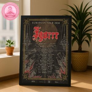 Igorrr European Tour Poster For February 2026 With Gothic Red Lettering And Ritual Hands Artwork Home Decor Poster Canvas