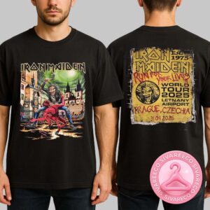 Iron Maiden Run For Your Lives World Tour 2025 Prague Venue Merch Tee For Czechia At Letnany Airport On May 31th 2025 Unisex T-Shirt