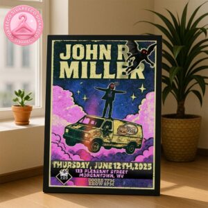 John R Miller Music Show Poster In Morgantown 123 Pleasant Street June 12 2025 Home Decor Poster Canvas
