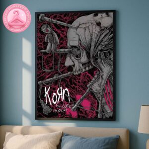 Korn Poster At Hellfest In Clisson France On June 19 2025 Featuring Voodoo Skull And Anatomical Horror Artwork Home Decor Poster Canvas