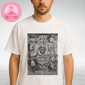 Linkin Park At Deutsche Bank Park In Frankfurt Germany On July 9 2025 From Zero World Tour Surreal Pencil Drawing Artwork Unisex T-Shirt
