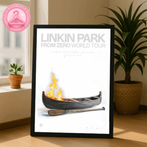 Linkin Park At GelreDome In Arnhem Netherlands On June 26 2025 From Zero World Tour Burning Viking Boat Artwork Home Decor Poster Canvas