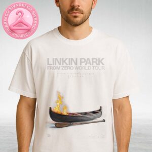 Linkin Park At GelreDome In Arnhem Netherlands On June 26 2025 From Zero World Tour Burning Viking Boat Artwork Unisex T-Shirt