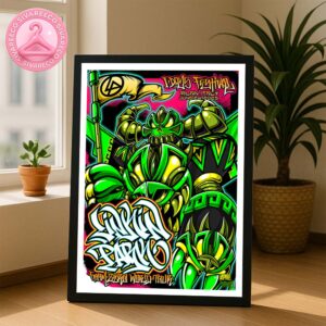 Linkin Park At I Days Festival In Milan Italy On June 24 2025 From Zero World Tour Neon Aztec Warrior Artwork Home Decor Poster Canvas