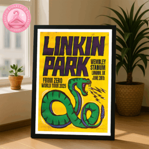 Linkin Park At Wembley Stadium In London UK On June 28 2025 From Zero World Tour Green Snake Artwork Home Decor Poster Canvas