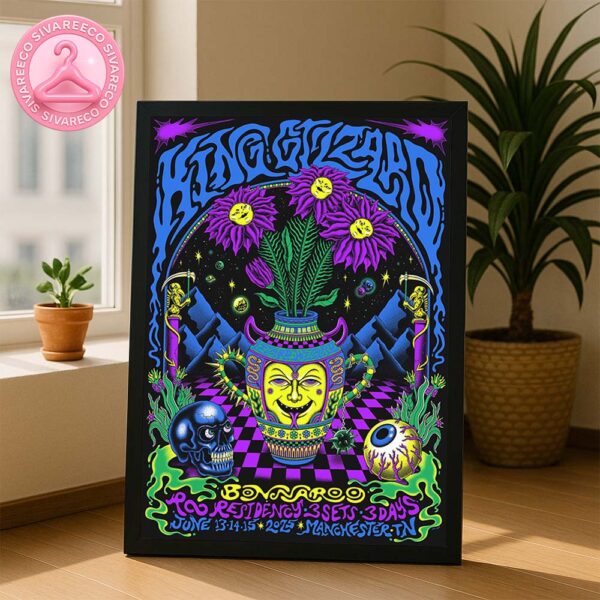 Live Music Artwork For King Gizzard And The Lizard Wizard At Bonnaroo In Manchester TN On June 13 To 15 2025 Home Decor Poster Canvas