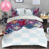 Louis Vuitton Dairy Cow Print Pink Monogram In White Background Bedding Set