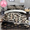 Louis Vuitton Luxury Brown Monogram With Golden Box Frame Bedding Set