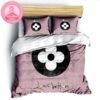 Louis Vuitton LV Big Logo Black Monogram Pattern Bedding Set