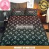 Louis Vuitton x Supreme In Blue Monogram Edition Background Comforter Bedding Set