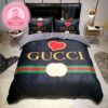 Luxury Gucci Big Logo With Vintage Monogram Pattern Bedding Set