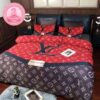 Luxury Louis Vuitton Collage Art Colorful Of Many Pieces Of Monogram Bedding Set