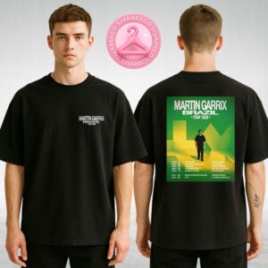 Martin Garrix Brazil Tour 2025–2026 Poster With Green Yellow Graphic Artwork Two Sides Unisex T-Shirt