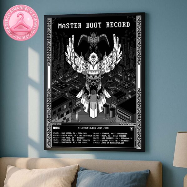 Master Boot Record Tour 2025 List Schedule Home Decor Poster Canvas