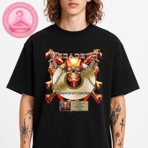 Megadeth 40th Anniversary Poster For Killing Is My Business Album Featuring Skull And Chains Artwork Unisex T-Shirt