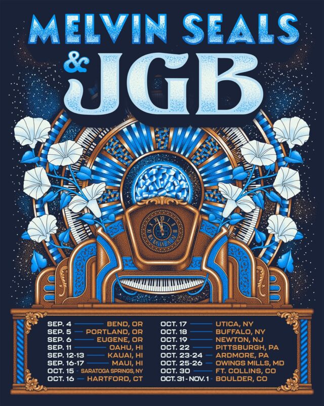 Melvin Seals And JGB Tour 2025 Music Show Poster For USA Tour Dates And Locations