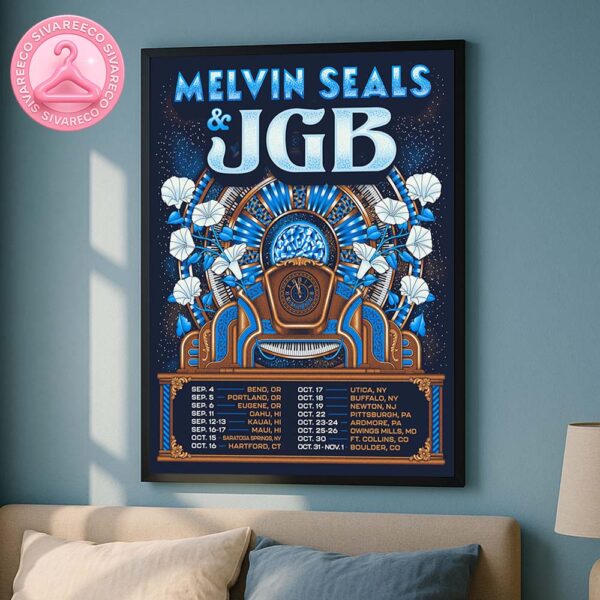 Melvin Seals And JGB Tour 2025 Music Show Poster For USA Tour Dates And Locations Home Decor Poster Canvas