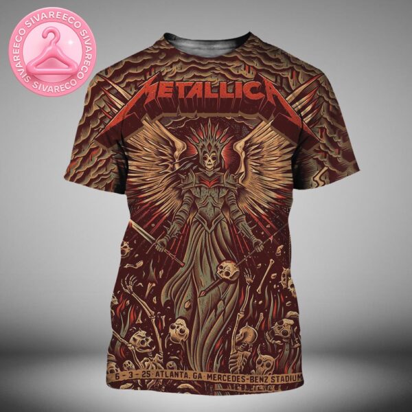 Metallica M72 Atlanta Venue Poster At Mercedes Benz Stadium In Atlanta Georgia On June 3 2025 M72 North America Tour All Over Print Shirt