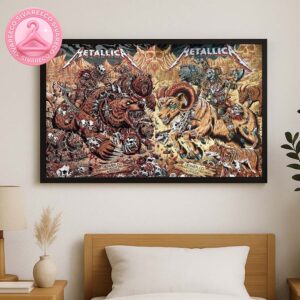 Metallica M72 Denver Full Show Combined Poster In Denver Colorado At Empower Field at Mile High On June 27 And 29 2025 M72 North America Tour Home Decor Poster Canvas