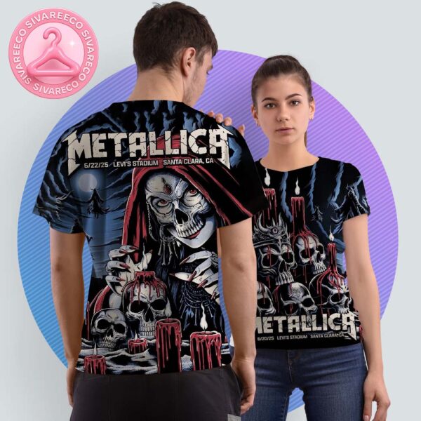Metallica M72 Santa Clara Night 2 Full Show Combined Poster At Levi’s Stadium In Santa Clara California On June 20 And 22 2025 M72 North America Tour All Over Print Shirt