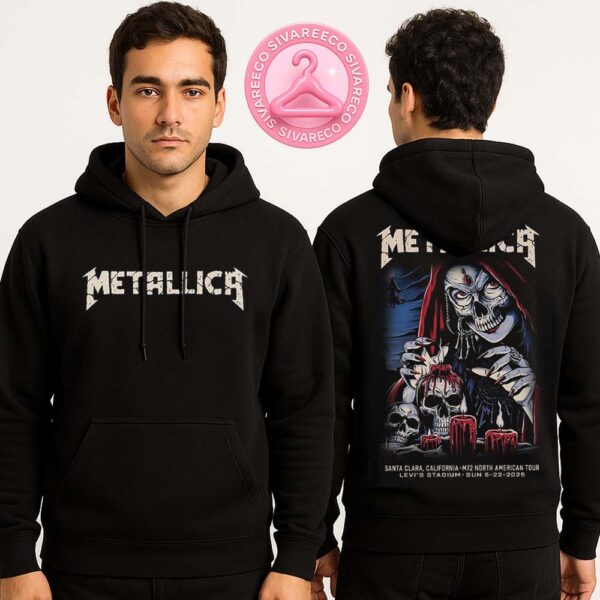 Metallica M72 Santa Clara Night 2 Venue Hoodie In Santa Clara California At Levi’s Stadium On June 22th 2025 M72 North America Tour Two Sides Unisex Hoodie