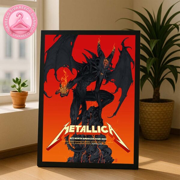 Metallica M72 Santa Clara Pop-Up Shop Poster In Santa Clara Califonia At Levi’s Stadium On June 20 And 22 2025 Demon Artwork Home Decor Poster Canvas