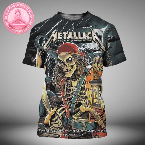 Metallica M72 Tampa Night 2 Venues Poster For Tampa Florida At Raymond James Stadium On June 8 2025 M72 North Ameria Tour All Over Print Shirt