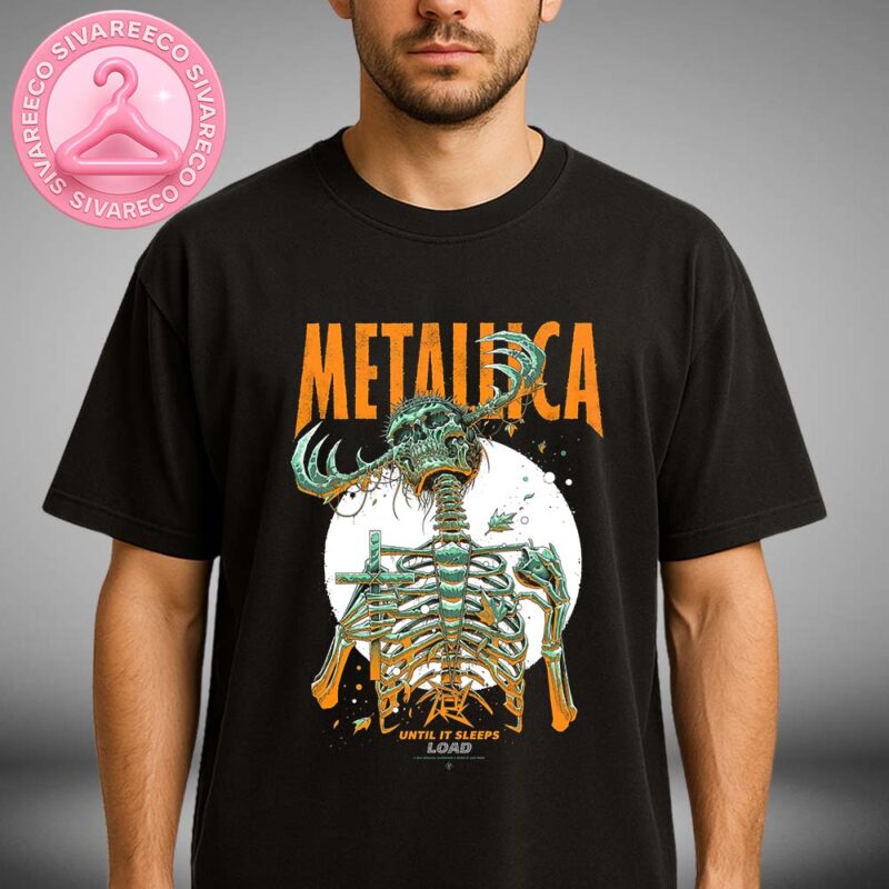 Metallica Until It Sleeps Poster By Luke Preece Commemorate Load 2025 Unisex T Shirt