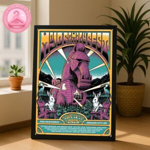 Mojo Family Fest At Red Mud Ranch In Oregon City OR On June 27 To 29 2025 Featuring Psychedelic Bunny Trojan Horse Illustration Home Decor Poster Canvas