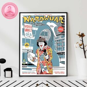 Nardwuar Video Vault Q&A Poster At Avondale Music Hall In Chicago Illinois On June 19 2025 With Colorful Cartoon Artwork Home Decor Poster Canvas