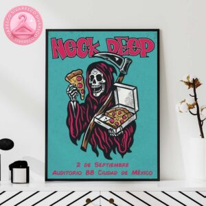 Neck Deep Music Show On September 2nd 2025 At Auditorio BB Ciudao De Mexico Home Decor Poster Canvas