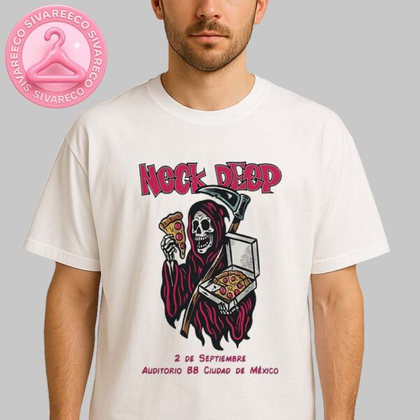 Neck Deep Music Show On September 2nd 2025 At Auditorio BB Ciudao De Mexico Unisex T-Shirt