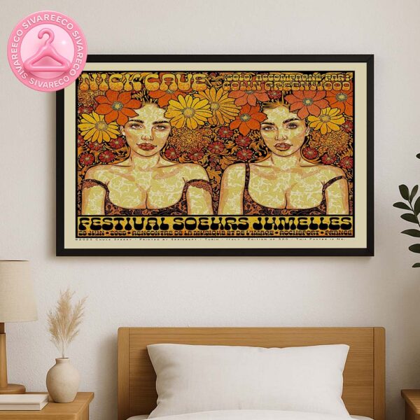 Nick Cave Solo Show With Colin Greenwood For Festival Soeurs Jumelles At Rochefort In France On June 25 2025 Home Decor Poster Canvas