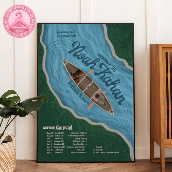 Noah Kahan Glastonbury Festival 2025 Poster For Pilton UK Show On June 29 With Europe Summer Tour Dates Home Decor Poster Canvas