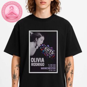Olivia Rodrigo Guts World Tour Poster At Co-Op Live In Manchester On June 30 And July 1 2025 Unisex T-Shirt