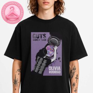 Olivia Rodrigo Guts World Tour Poster Purple Collage Design 2025 Unisex T-Shirt