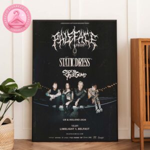 Paleface Swiss With Static Dress And Stick To Your Guns Live At Limelight 1 In Belfast On January 13 2026 – Official UK And Ireland Tour Poster Home Decor Poster Canvas