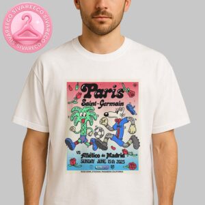 Paris Saint Germain vs Atlético de Madrid At Rose Bowl Stadium In Pasadena California On June 15 2025 Illustrated By Steven Harrington Unisex T-Shirt