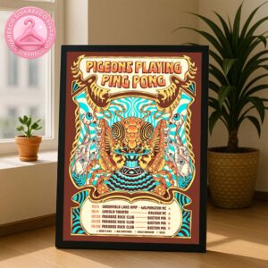 Pigeons Playing Ping Pong Tour 2025 Dates And Locations Home Decor Poster Canvas
