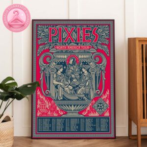 Pixies North America Tour 2025 Poster Featuring Classical Greek Art Style and Full US Canada Dates Home Decor Poster Canvas