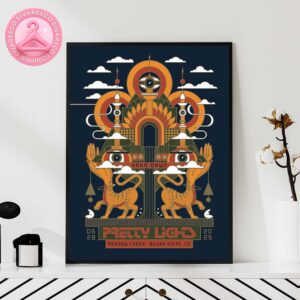 Pretty Lights at Meadow Creek in Buena Vista CO on June 28 2025 – Yahn Dawn Poster in Orange Home Decor Poster Canvas