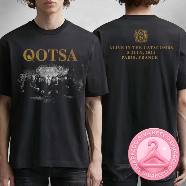 Queens Of The Stone Age Alive In The Catacombs 8 July 2024 Tee Two Sides Unisex T-Shirt
