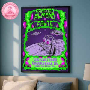 Ranford Almond And Frute Music Show Poster For Greensboro North Carolina USA At The Flat Iron On June 13 2025 Home Decor Poster Canvas