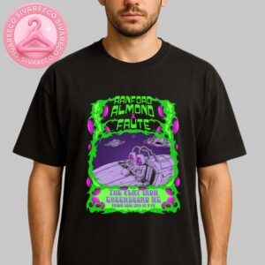 Ranford Almond And Frute Music Show Poster For Greensboro North Carolina USA At The Flat Iron On June 13 2025 Unisex T-Shirt