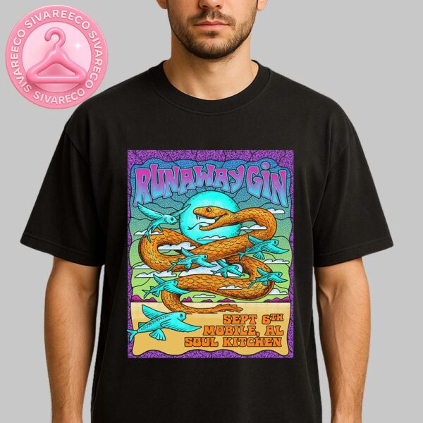 Runaway Gin Live Show Music At Soul Kitchen In Mobile AL On September 6th 2025 Unisex T-Shirt