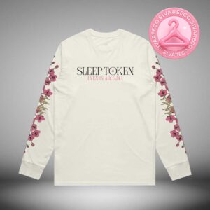 Sleep Token Even In Arcadia Long Sleeve Shirt Floral Graphic on Ecru Long Sleeve