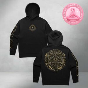 Sleep Token Even In Arcadia Weapons Hoodie With Gold Ornamental Graphic On Black All Over Print Hoodie